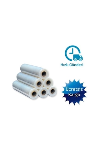 Palet Streç Film 23 Mikron-50 Cm 200 Metre 6lı Paket Kampanya N11.1932