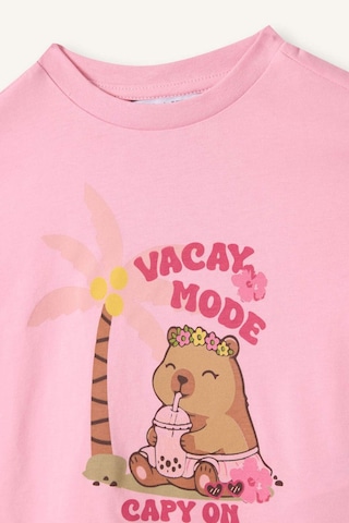 Defacto Relax Fıt Penye Kısa Kollu Tişört Kız Bebek H8232a526smpn649 Pembe-pn649