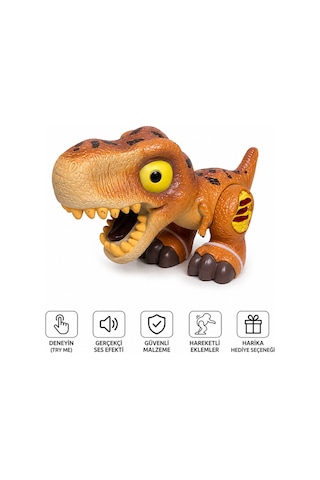 Sesli Ve Işıklı Hareketli T-rex Dinazor Oyuncağı Gerçekçi Dinozor Oyuncak 3+ Yaş