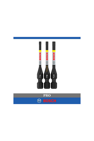 Bosch Pro Impact T10-t15-t20 3'lü Torx Bits Uç Seti 55 Mm 2608521u54
