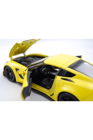 Welly 2017 Chevrolet Corvette Z06 1 24 Sarı Model Araba