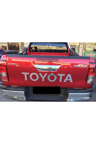 Oto Sticker Toyota Arka Kasa Kapak Yazısı 95Cm Krom Nikel Renk