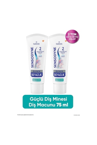 Sensodyne Klinik Beyazlık Güçlü Diş Minesi Diş Macunu 2 x 75 ML