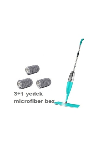 Water Sprey Su Hazneli Sprey Mop 3 Yedekli Mikrofiber Bez 300 ML