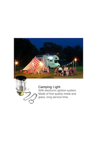 Mufunye Taşra Kamp Gaz Lambası - Tahta Ve Çadır Işığı, Dış Mekan Isıtıcı, Taşınabilir Çalışma Aleti Şeffaf