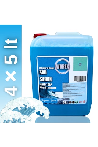 Wbrex Okyanus Besleyici ve Onarıcı Sıvı El Sabunu 4 x 5 L