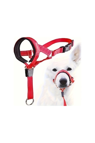 Elmpaly Kırmızı Xl Rahat Köpek Başlığı, Ayarlanabilir Tasmalı Antrenman Yürüyüş Yeleği