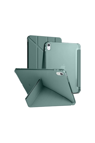 Apple Uyumlu iPad 11.nesil 11 İnç 2025 A16 Üçgen Katlanabilir Kalemlikli Yatay Dikey Standlı Akıllı Kılıf Kapaklı Kılıf