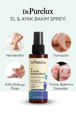El & Ayak Bakım Spreyi Koku Gidermeye Yardımcı Tırnak Bakım Spreyi 100 Ml
