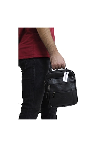 Bizoon Np274 Hakiki Kuzu Derisi Erkek El Ve Omuz Çantası 19x23 Cm 001