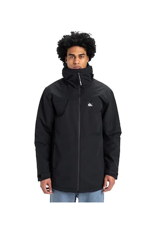 Quiksilver Quıksılver Overcast 3k Parka Erkek Anthracite - Solid Ceket Eqyjk04203-11793 Siyah