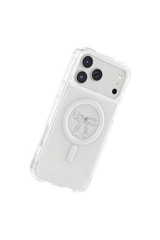 İphone 17 Pro Uyumlu Kılıf M-safe Şarj Özellikli Zore Paris Mova Sert Pc Kapak Şeffaf