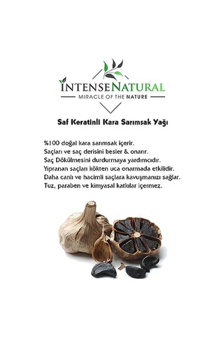 Aşırı Yıpranmış Ve Dökülen Saçlara Özel Saf Keratinli Kara Sarımsak Yağı 50 Ml Yoğun Saç Bakımı