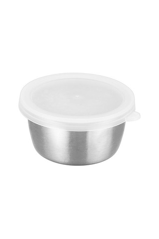 Sones 40 Ml 304 Paslanmaz Çelik Sos Kabı Plastik Kapaklı Sızdırmaz Sos Kabı Baharat Kabı