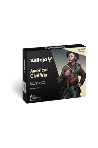 Vallejo 70256 16x18 Ml. American Civil War, Model Color Serisi Model Boyası Seti Renkli