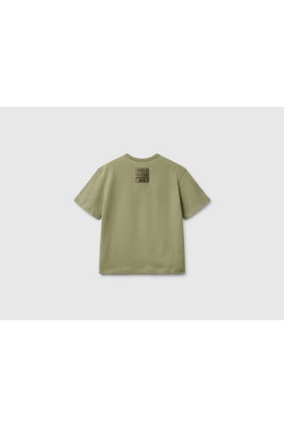 Mayoral Benetton Erkek Çocuk Logo Baskı Detaylı Oversize T-shirt