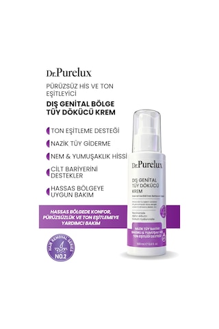 Dış Genital Bölge İçin Hassas Tüy Dökücü Krem Pürüzsüz His Ve Ton Eşitleyici 100 Ml