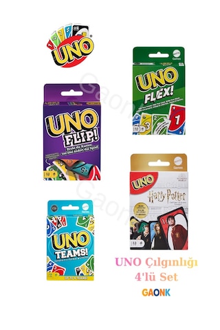 Uno 4'lü Set Teams-flex-flıp-harry Potter