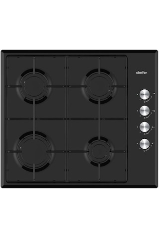 Simfer Trend Siyah 2'li Metal Ankastre Set (Ocak + Davlumbaz)