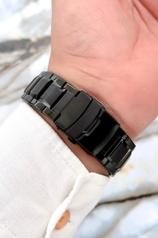 Comwatch Çelik Kordon Erkek Kol Saati, Crono Fonksiyonlar Aktif, Bileklik Siyah Sdcmw014 Siyah