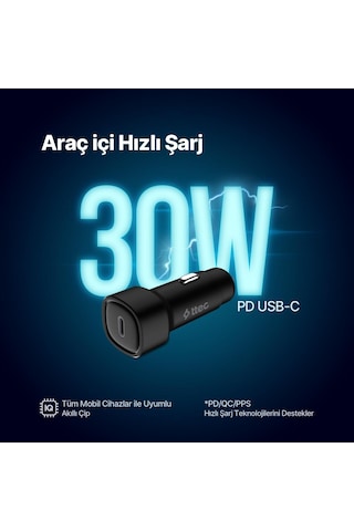 Ttec Smartcharger Pd 30w Araç Hızlı Şarj Aleti