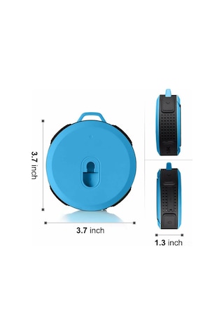 Hfambition Kırmızı Sıvıya Dayanıklı Mini Bluetooth Hoparlör - Suction Cup, Mikrofon Ve Ses Kontrolü İle Duşta Müzik Dinleyin