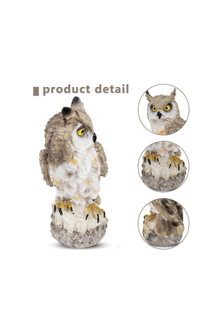 Korkuluk Sahte Kartal Baykuş Caydırıcı Bahçe Avlu Koruma Dekorasyon Caydırıcı Süs Siyah