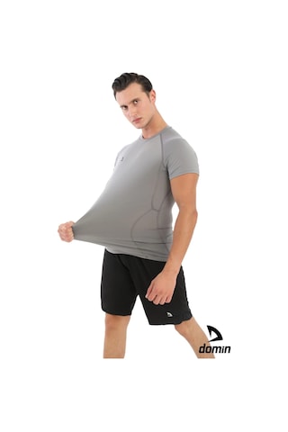 Hnc Sport Kısa Kollu Compression Body T-shirt Fitness Body Gym Body Tshirt Gri