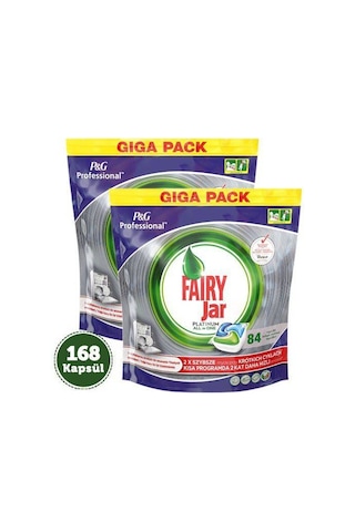 Fairy Jar Platinum Bulaşık Makinası Deterjanı 2 x 84 Tablet