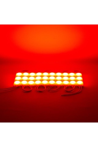 12v Parmak Lamba 3-ledli Kablolu Kırmızı 94 20 Mm