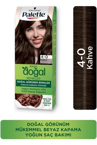 Palette Kalıcı Doğal Renkler Saç Boyası 4 - 0 Kahve X 3 Adet
