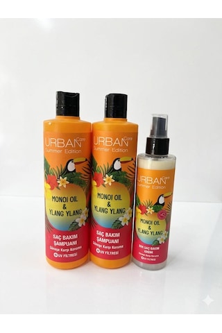 Urban Monoı Oil Yılang & Ylang Set Sette 2 Adet 2 350 Ml:700 Ml Şampuan +1 Adet Sıvı Saç Bakım Kremi 1 200 Ml