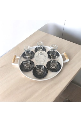 Çay Tabağı-bardak Altlığı-metal Antrasit Çay Tabağı-paslanmaz K Antrasit
