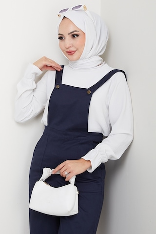 Gülru Cepli Gabardin Tulum 1587 - Lacivert Lacivert