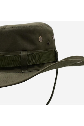 Külah Haki Yeşil Outdoor Şapka Uv Korumalı Bucket Safari Şapkası - Haki
