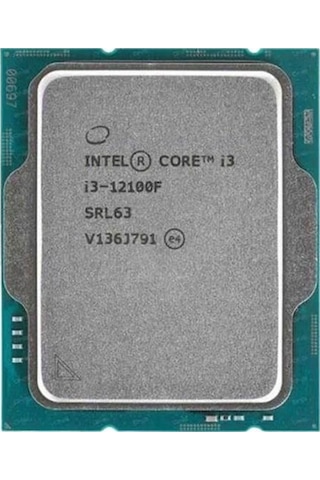 Intel Core İ3 12100f 17mb 4çekirdekli Vga Yok 1700p 58w Kutusuz+fansız