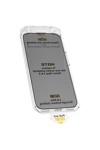 Apple Uyumlu iPhone 17 Wiwu Wi-sq009 İprivacy 360 Anti-peep Oleofobik Ekran Koruyucu Uygulama Aparatlı Siyah