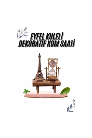 Paris Eyfel Kulesi Hediyelik Eyfel Retro Kum Saati Dekoratif Eşya Belirtilmemiş 20788754