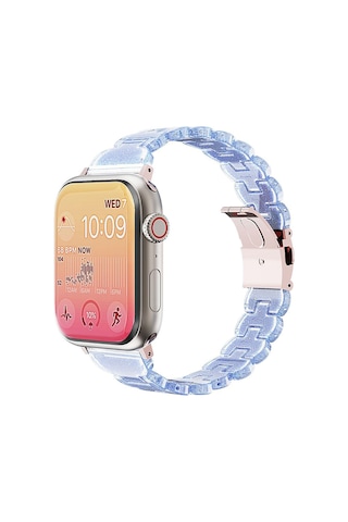 Apple Uyumlu Watch 10/11 42mm-38/40/41mm Kordon Taşlı Parlak İnce Flower Metal Bayanlar İçin Band 2/3/4/5/6/se/7/8/9