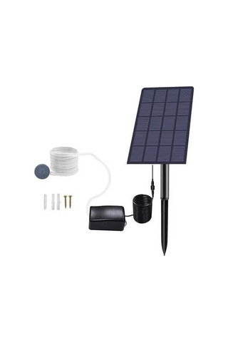 Pazly 2w Takmalı Solar Oksijen Pompası - Balık Tankı Oksijenatör Cihazı
