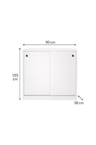 Sürgü Kapaklı Çok Amaçlı Dolap&ayakkabılık Beyaz