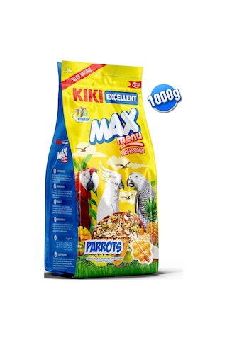 KIKI Excellent Kuş Max Menu Parrots Papağan Yemi 1000 Gr. KB309