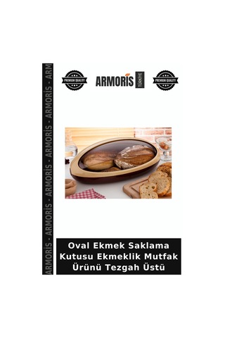 Oval Ekmek Saklama Ekmeklik Mutfak Ürünü Tezgah Üstü Çok Renkli