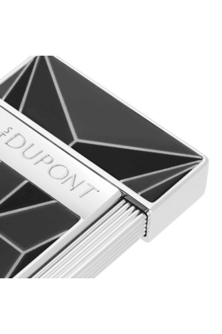 St Dupont Slimmy Black Fire 28277 Çakmak 028277 Gri - Siyah