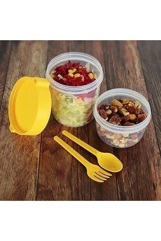 Kaşıklı Müsli Kabı 1100 Ml-mercampoutdoor Muhtelif