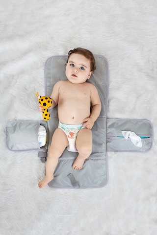 Unicorns Bebek Alt Açma Minderi Bakım Çantası Pembe