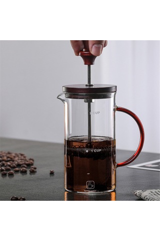 Suofeng Paslanmaz Çelik Ve Borosilikat Camdan Yapılmış 14oz Fransız Pres Kahve Makinesi Diğer