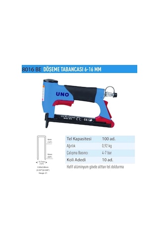 Uno 8016 Be Havalı Döşeme Tabancası 6-16 Mm