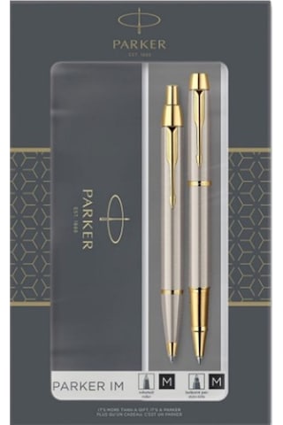 Parker Im Core Fırçalanmış Metal Gt Set Value Roller Ball Ve Tükenmez Kalem Çok Renkli