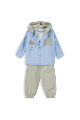 Concept Kids Concept Gömlekli 3 Lü 6-18 Ay Takım - Mavi